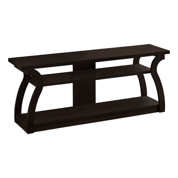 Tv Stand, 60 Inch, Console, Storage Shelves, Living Room, Bedroom, Laminate, Brown